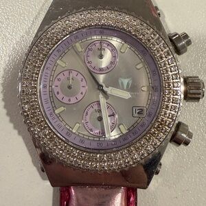 Techno Marine diamond watch face.